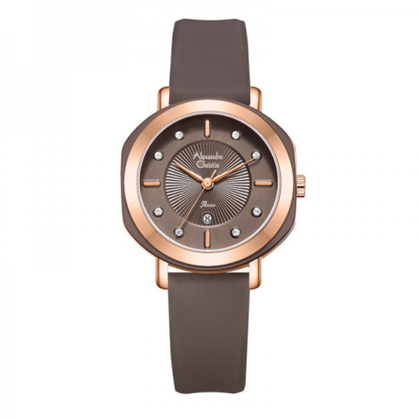 Alexandre Christie AC 2991 Rosegold Dark Brown LDRRGDB